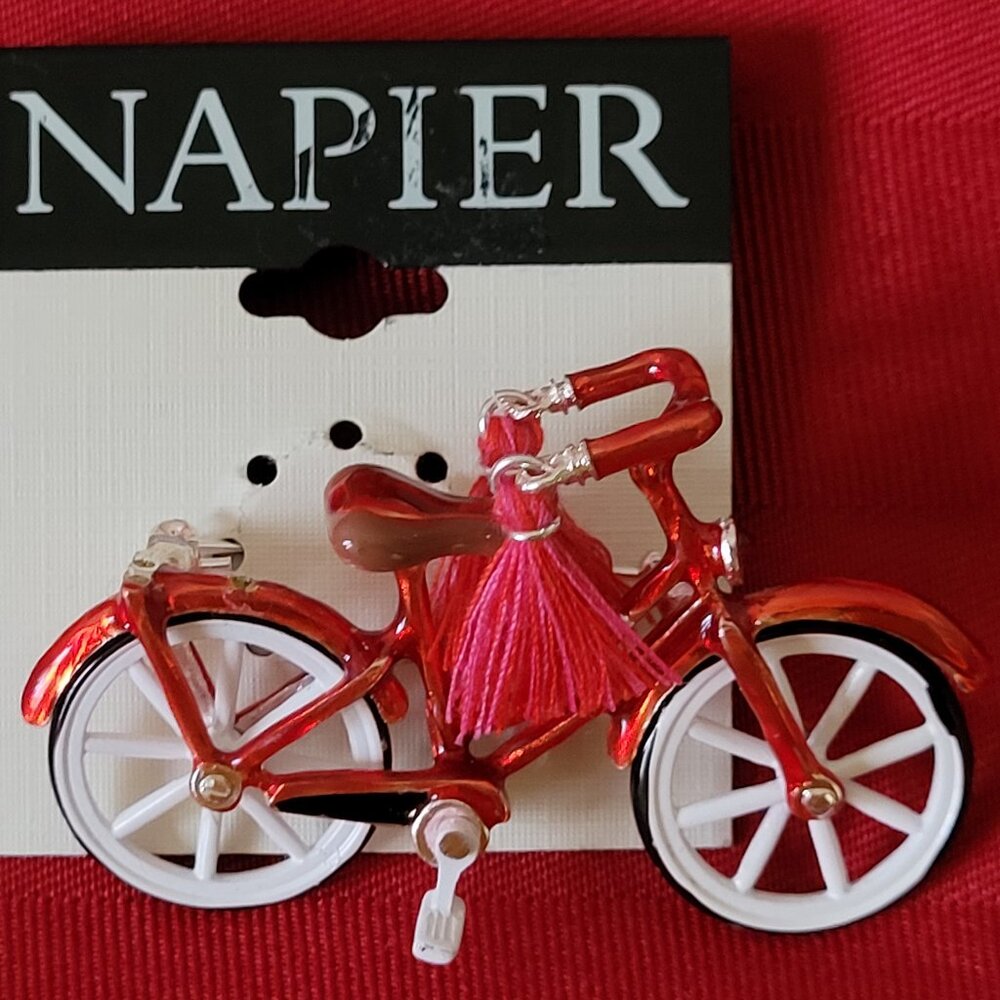 BRAND NEW, NAPIER RED BICYCLE PIN!!!